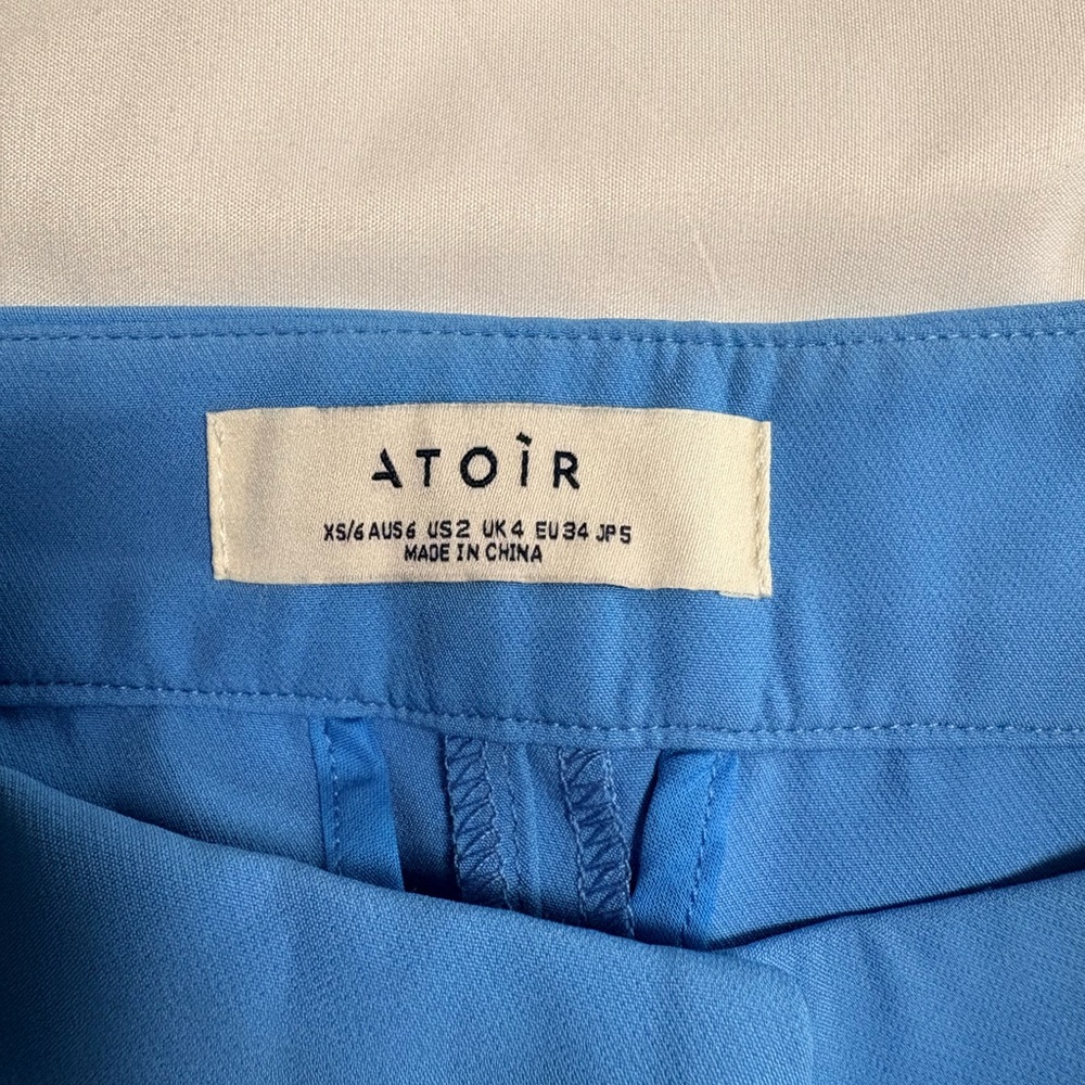 NWT Atoir High Waisted Tapered Natasha Trousers in Cerulean Blue. Size US 2 - Picture 10 of 11